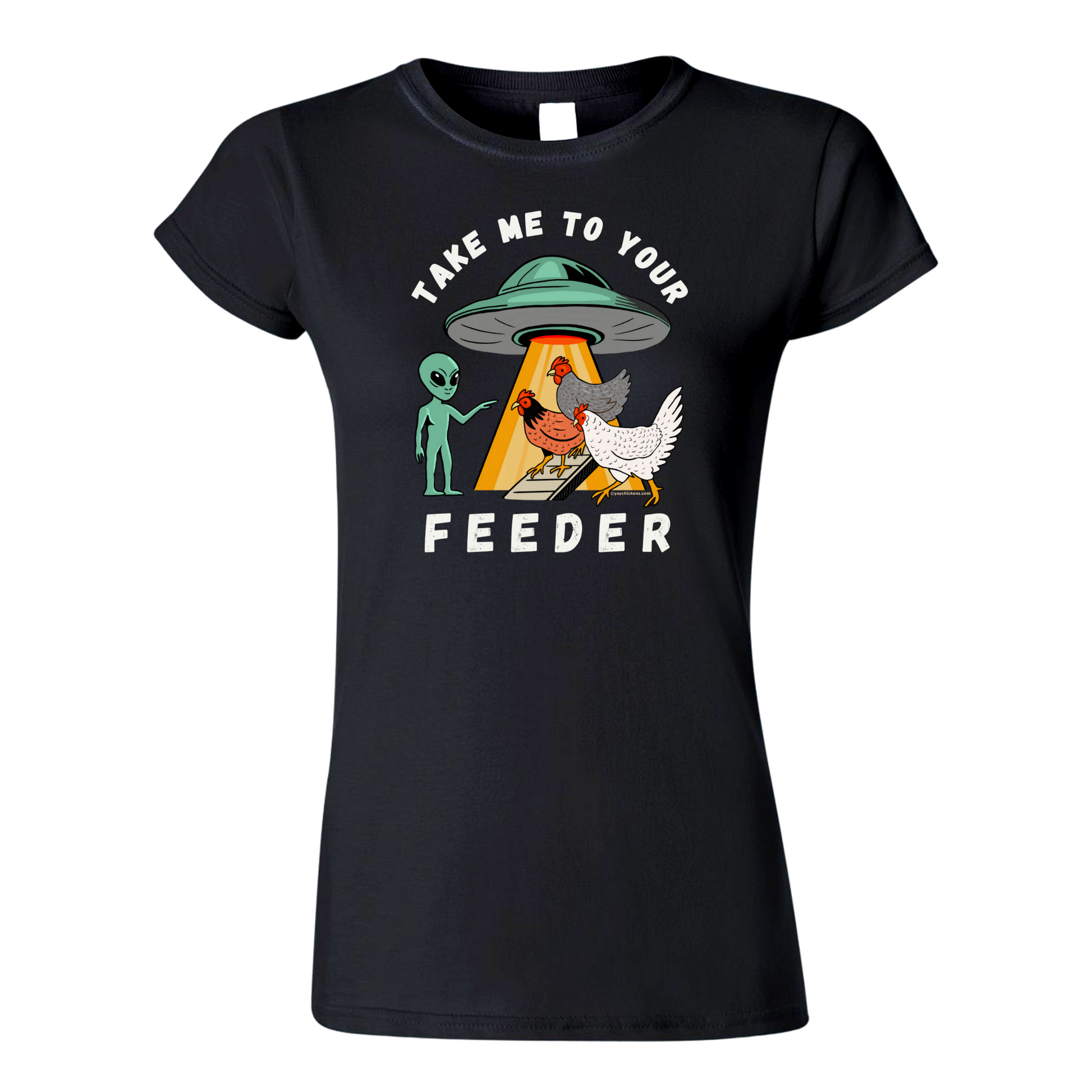 Women's Chicken Lover Tee - Alien Chicken Tee by Yay Chickens!™
